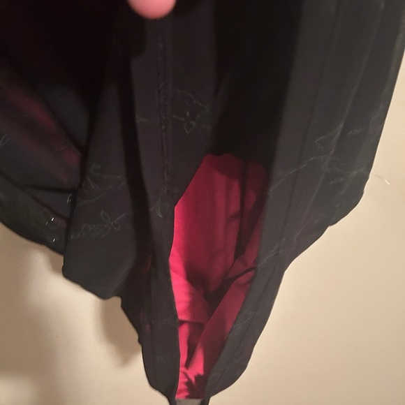No Boundaries Floral Sheer Black Mini Dress Hot Pink Underlay Sz 8 Y2K Party - Picture 4 of 7